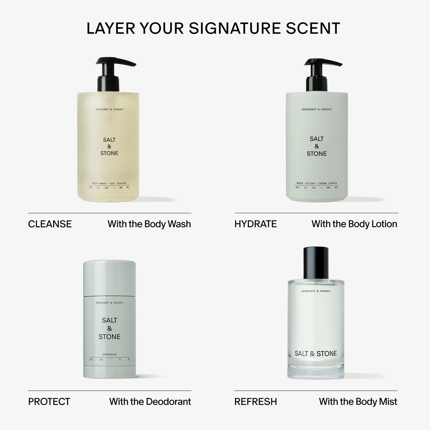 image:imageSalt amp Stone Aluminum Free Deodorant Extra Strength 48 Hour Protection for Women amp Men Made with Seaweed Extracts Niacinamide amp Prebiotics Bergamot amp HinokiTrio