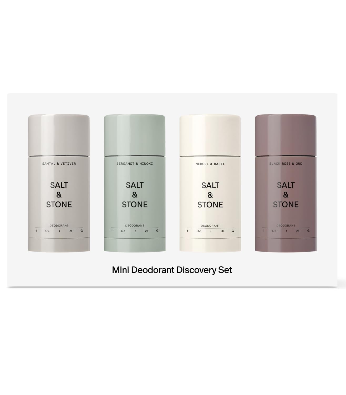 image:imageSalt amp Stone Aluminum Free Deodorant Extra Strength 48 Hour Protection for Women amp Men Made with Seaweed Extracts Niacinamide amp Prebiotics Bergamot amp HinokiMini Deodorant Discovery Set