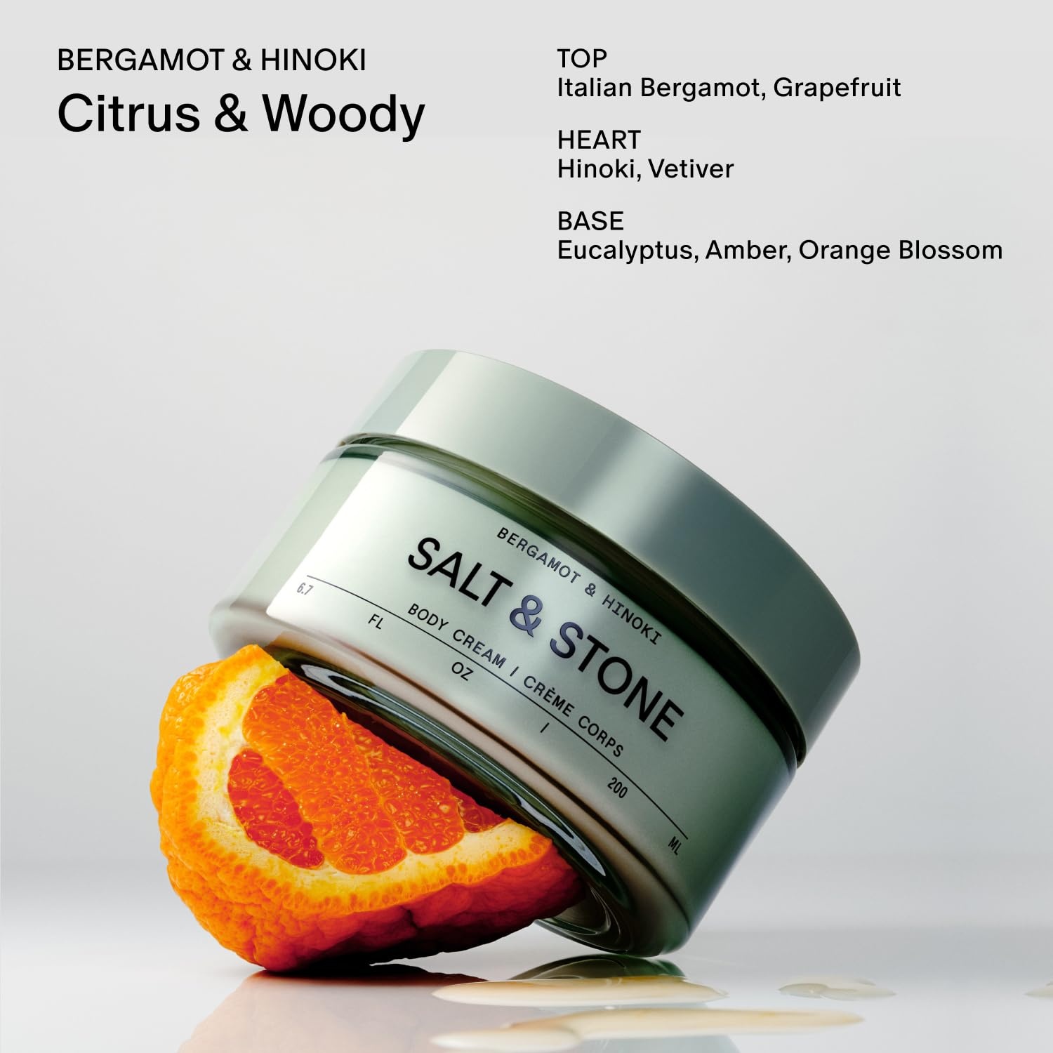 image:imageSalt amp Stone Body Cream Hydrating Formula with Seaweed Extracts Spirulina amp Squalane Deep Hydration Skin Barrier Support amp Healthy Glow For all Skin Types Santal amp Vetiver 67 fl ozBergamot Hinoki