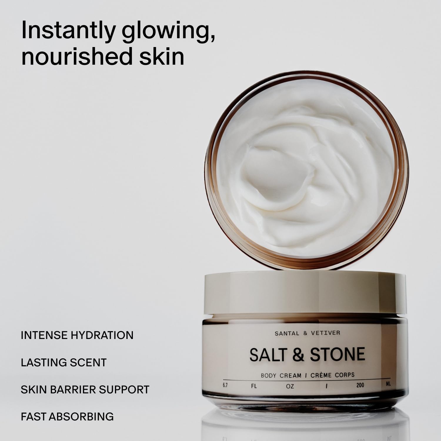 image:imageSalt amp Stone Body Cream Hydrating Formula with Seaweed Extracts Spirulina amp Squalane Deep Hydration Skin Barrier Support amp Healthy Glow For all Skin Types Bergamot amp Hinoki 67 fl ozSantal Vetiver