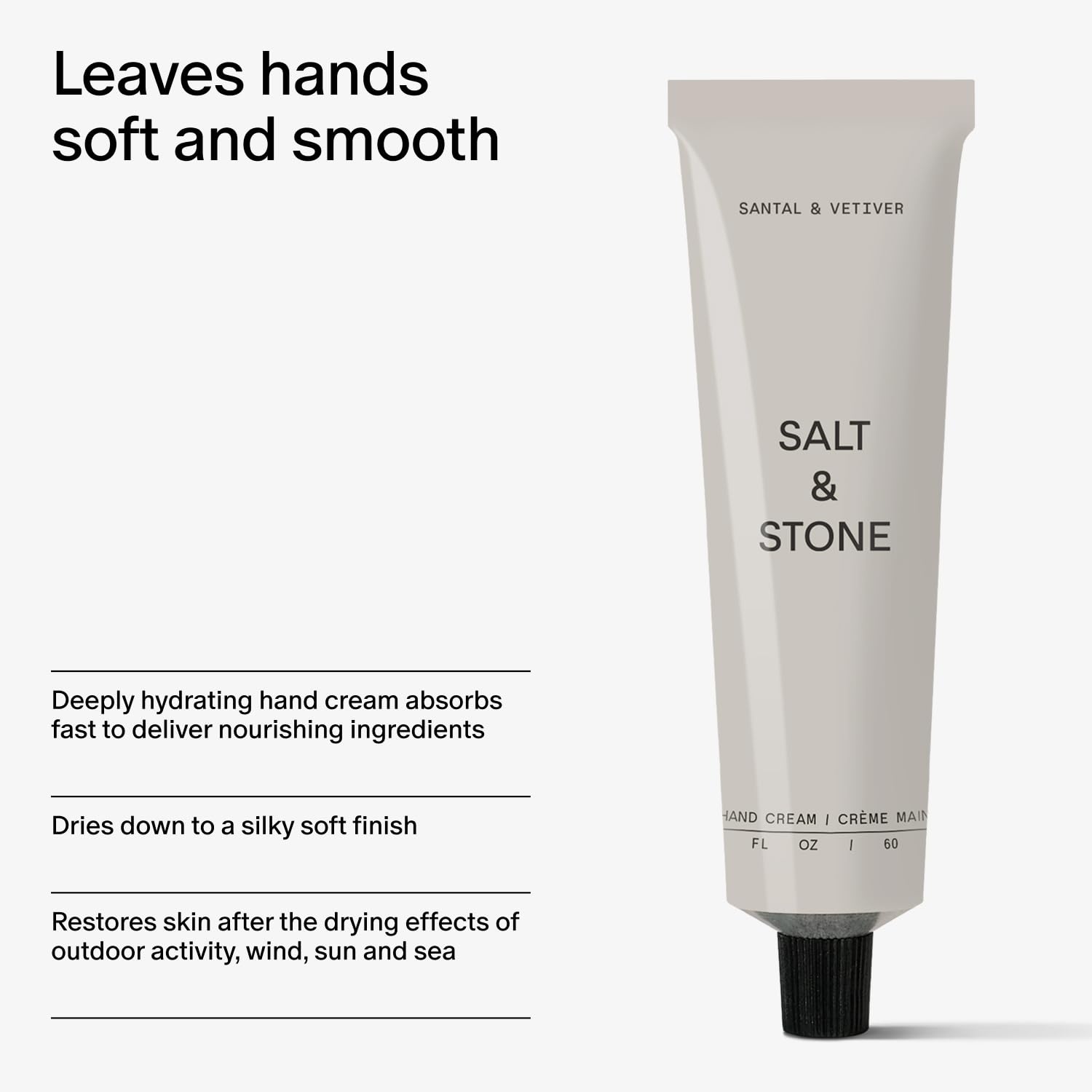 image:imageSalt amp Stone Hand Cream for Women amp Men Hydrates Nourishes amp Softens Skin Restores Dry Cracked Hands FastAbsorbing CrueltyFree amp Vegan Bergamot amp Hinoki 2 fl ozSantal Vetiver