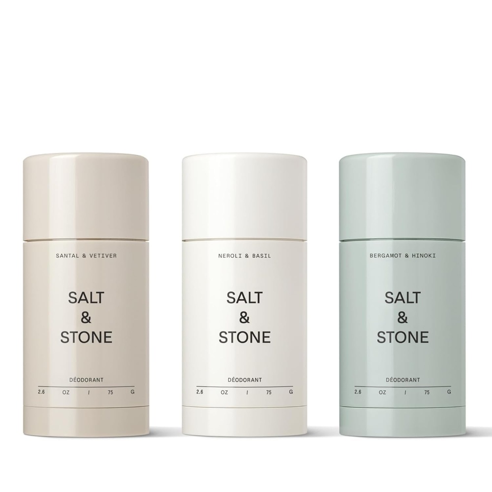 image:imageSalt amp Stone Aluminum Free Deodorant Extra Strength 48 Hour Protection for Women amp Men Made with Seaweed Extracts Niacinamide amp Prebiotics Bergamot amp HinokiTrio