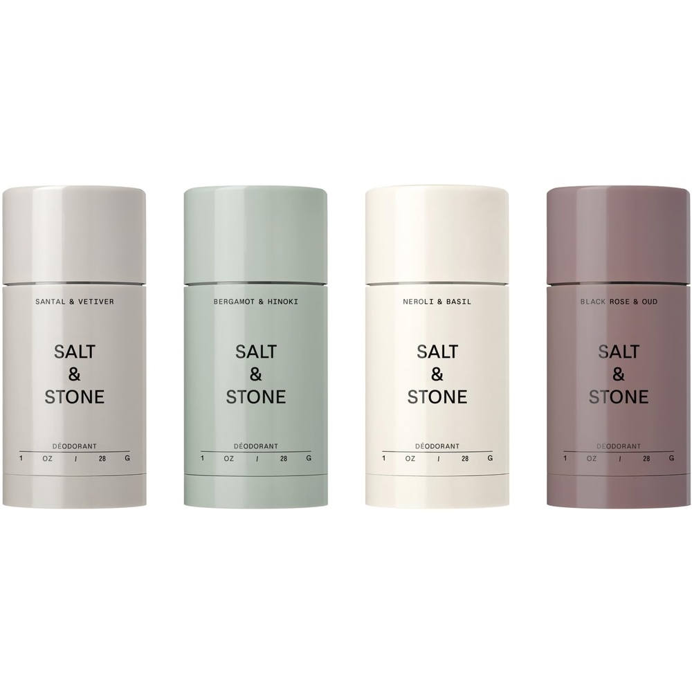 image:imageSalt amp Stone Aluminum Free Deodorant Extra Strength 48 Hour Protection for Women amp Men Made with Seaweed Extracts Niacinamide amp Prebiotics Bergamot amp HinokiMini Deodorant Discovery Set