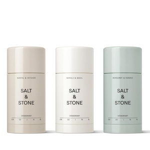 Salt & Stone Aluminum Free Deodorant | Extra Strength 48 Hour Protection for Women & Men | Made with Seaweed Extracts, Niacinamide & Prebiotics | Bergamot & Hinoki(Trio)