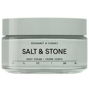 Salt & Stone Body Cream | Hydrating Formula with Seaweed Extracts, Spirulina & Squalane | Deep Hydration, Skin Barrier Support & Healthy Glow | For all Skin Types | Bergamot & Hinoki 6.7 fl oz(Bergamot & Hinoki)