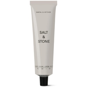 Salt & Stone Hand Cream for Women & Men | Hydrates, Nourishes & Softens Skin | Restores Dry Cracked Hands | Fast-Absorbing | Cruelty-Free & Vegan | Bergamot & Hinoki 2 fl oz(Santal & Vetiver)
